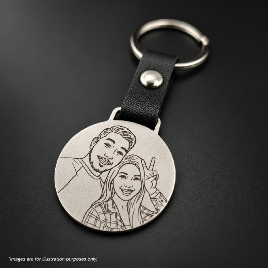 Customised Engraved Premium Stainless Steel Keychain