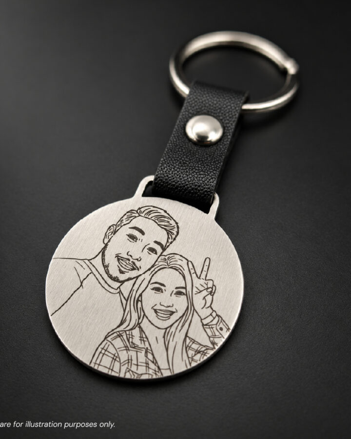 Customised Engraved Premium Stainless Steel Keychain