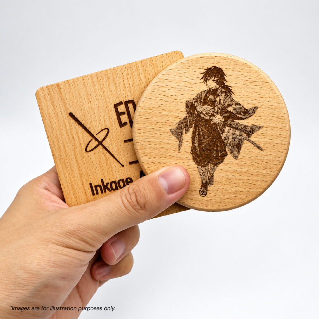 Customised Engraved Wooden Coaster