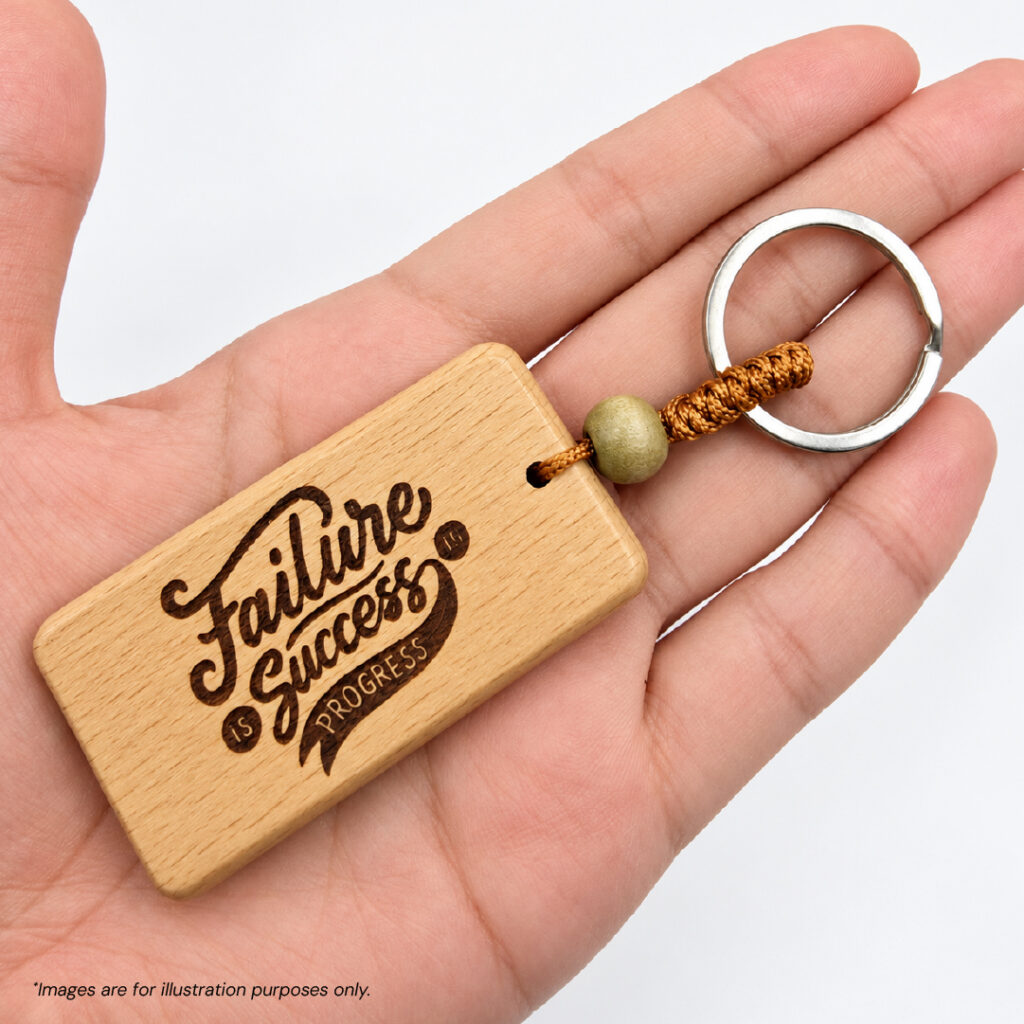 Customised Engraved Wooden Keyring