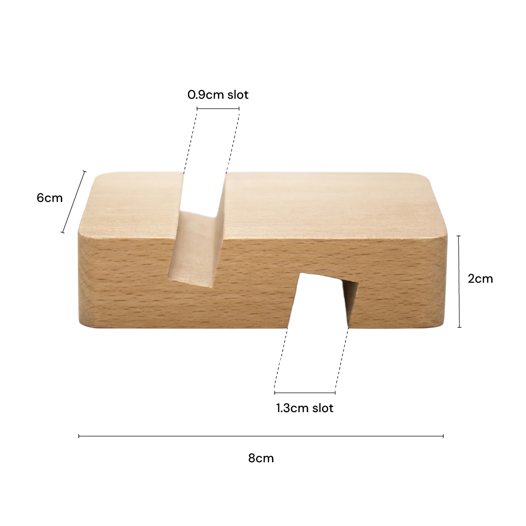 Customised Engraved Wooden Phone Holder - Image 3